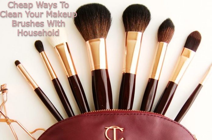 clean makeup brushes at home