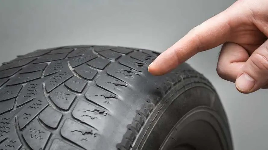 Irregular Car Tyre